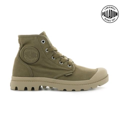 Dámské Boty Palladium Pampa Hi Olivy Zelené | CZ FEZ-67G